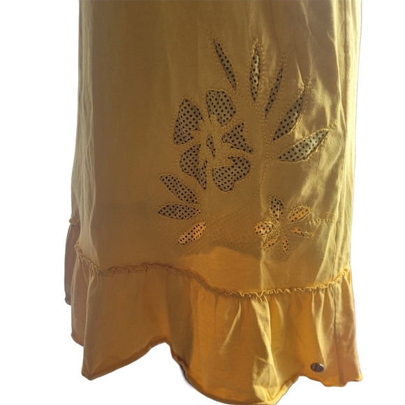 Twik Yellow Sleeveless Dress with Ruffle Hem S - Picture 8 of 8